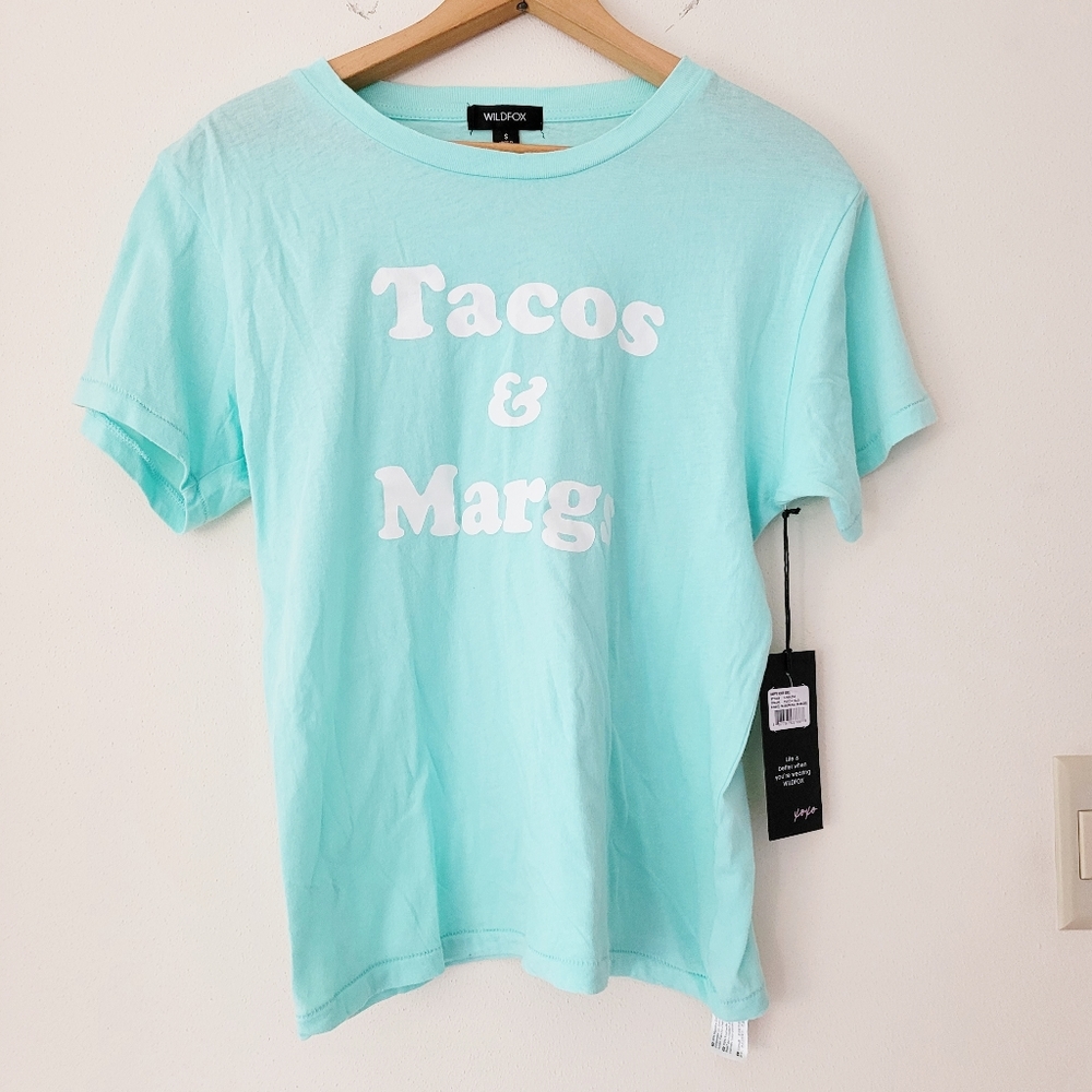 NWT Wildfox Blue Tacos and Margs Tshirt | …